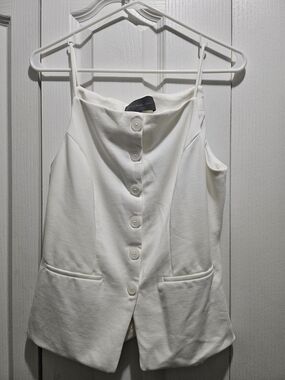 Anthropologie Sunday In Brooklyn Cream Button-Front Top